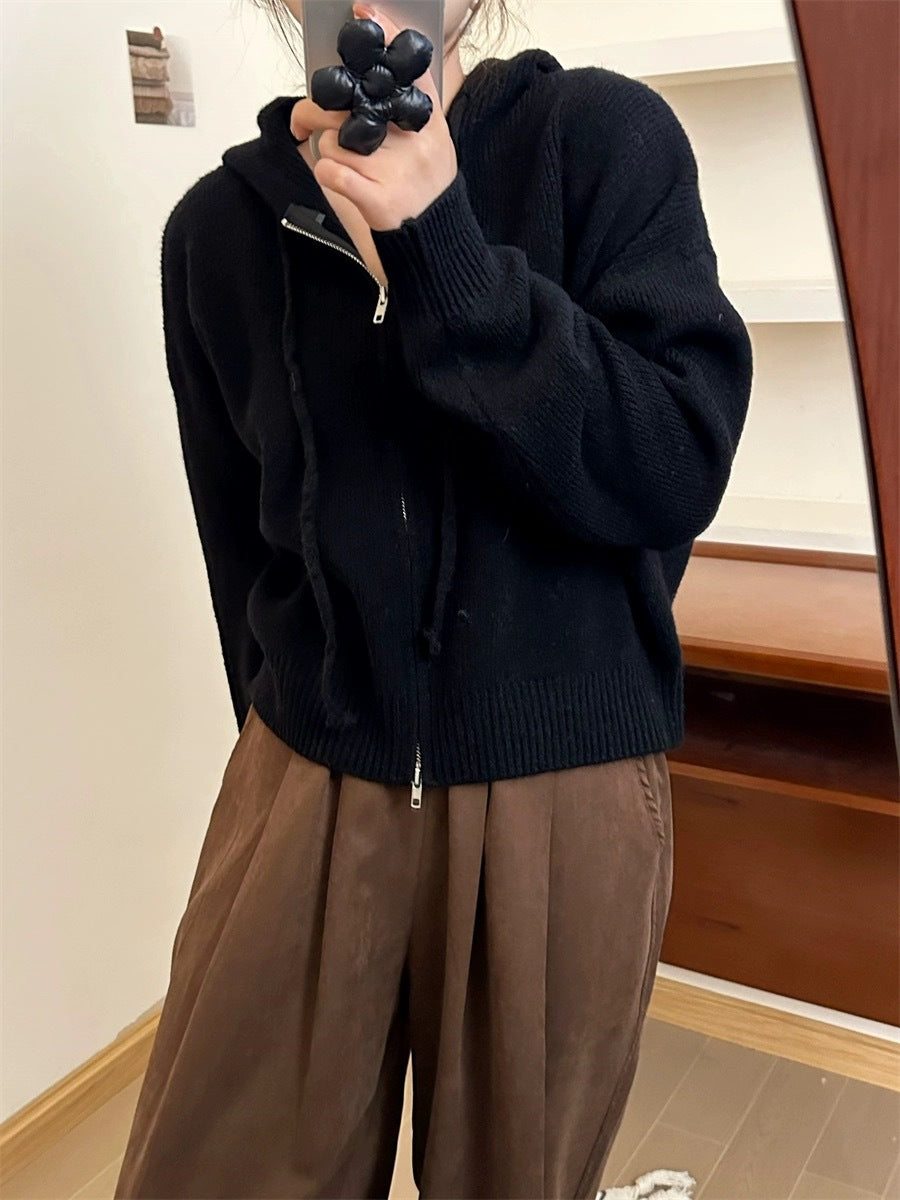 QUESTA™ - Casual Zip Up Langærmet Hættecardigan