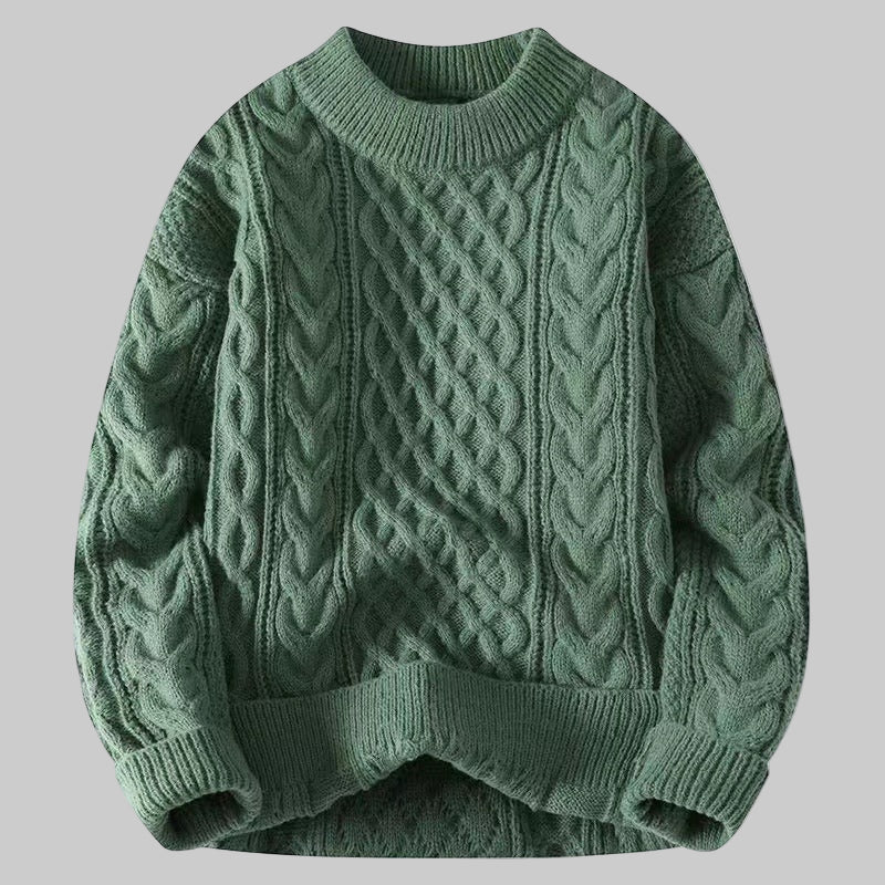 VIOLETA™ - Lækkert langærmet rundhalset tekstureret sweater