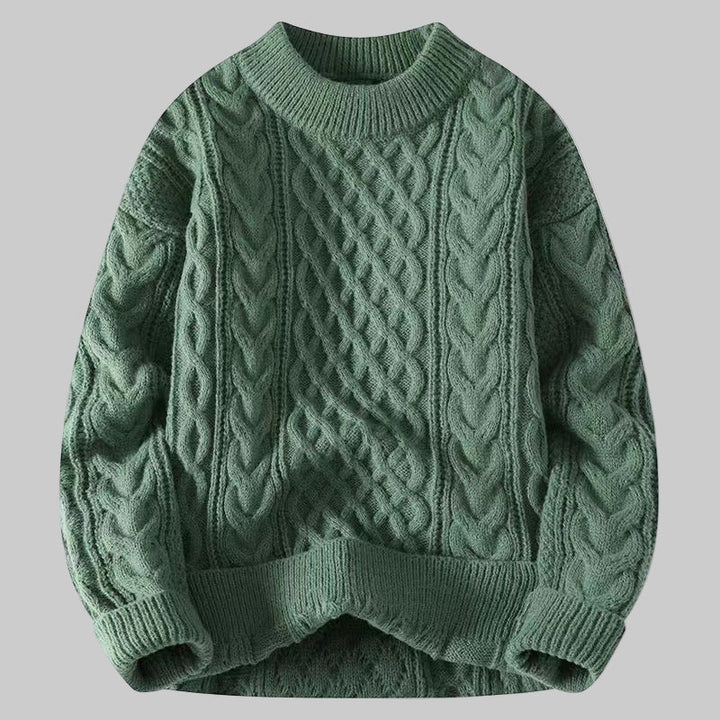 VIOLETA™ - Lækkert langærmet rundhalset tekstureret sweater