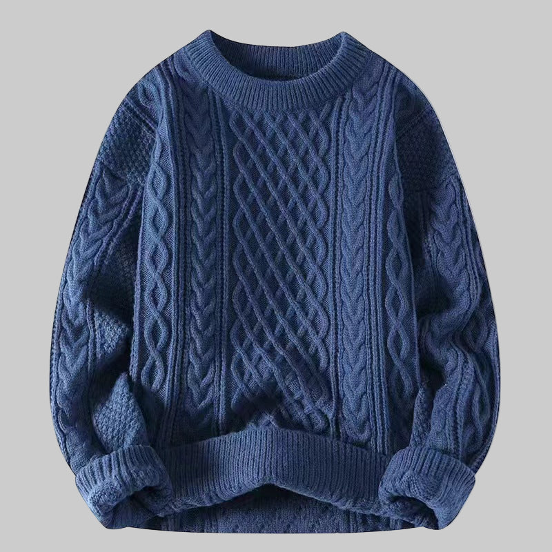 VIOLETA™ - Lækkert langærmet rundhalset tekstureret sweater