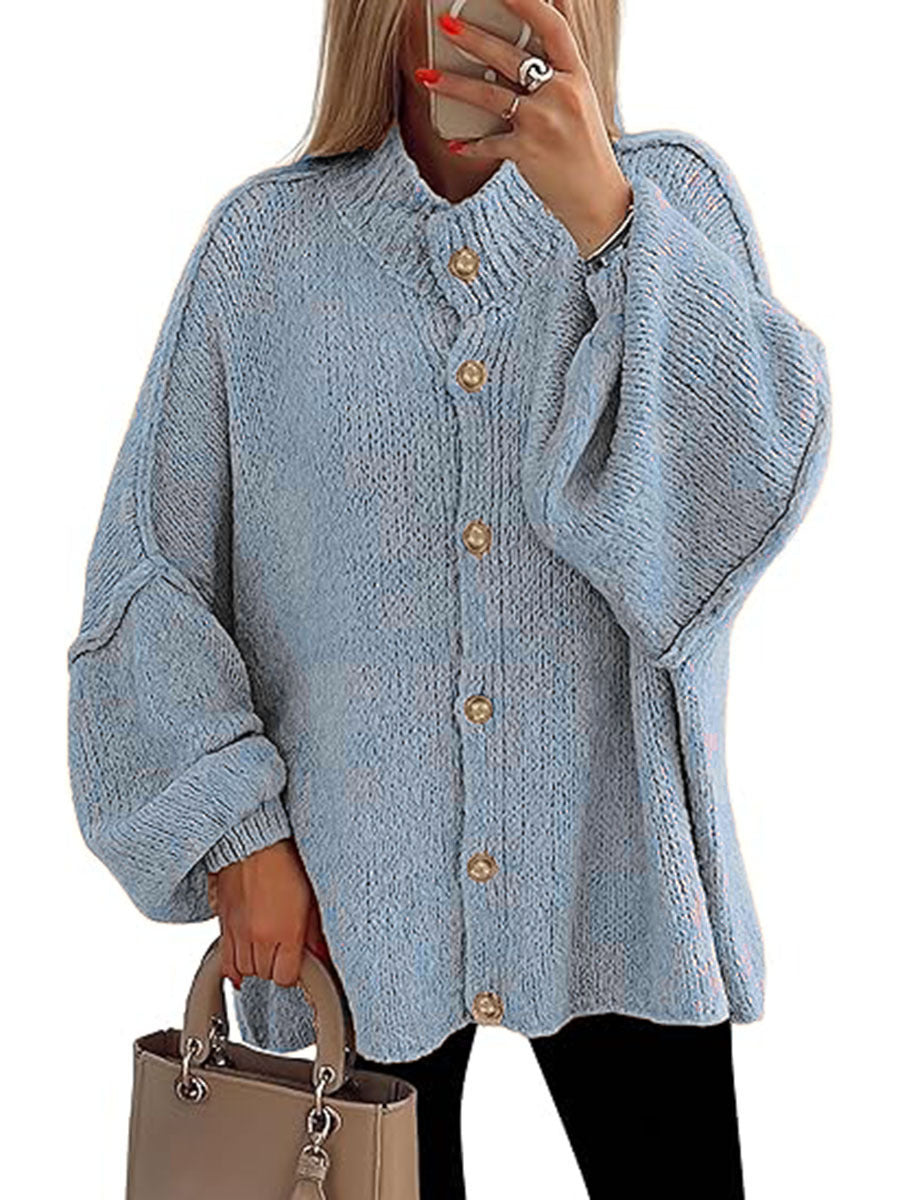 NOFIA™ - Cozy Button Down Langærmet Chunky Jakke