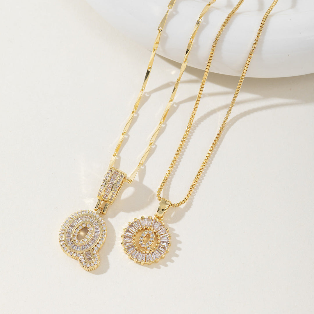 AISHA™ - Elegant 2-Pack Initialer Vedhæng Halskæder