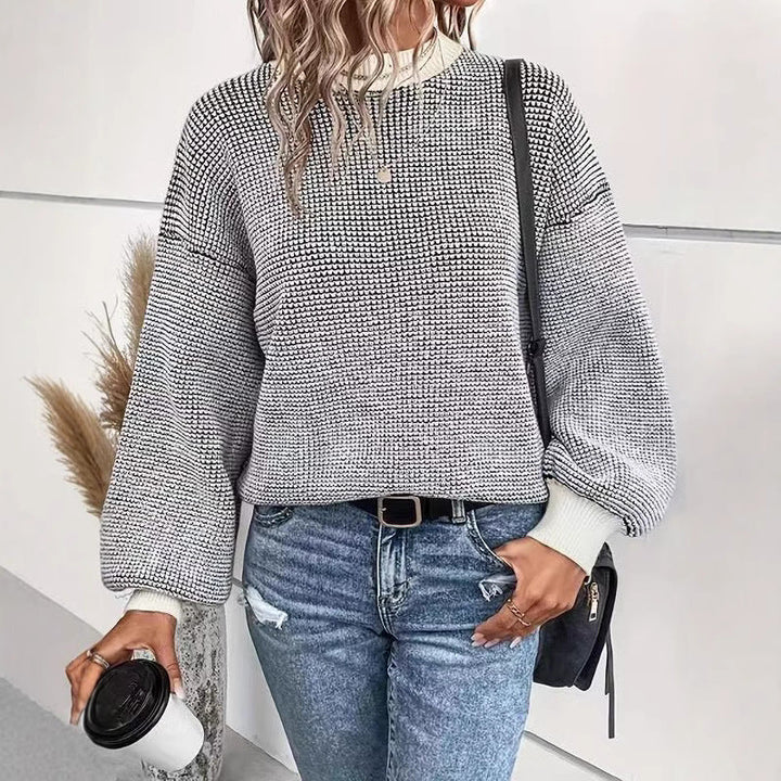 ESTELLA™ - Komfortabel Lantern Langærmet Rund Hals Sweater