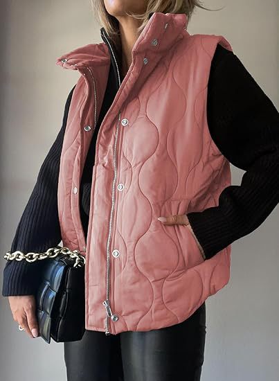 PAMMY™ - Klassisk Puffer Knap Zip Op Krave Vest