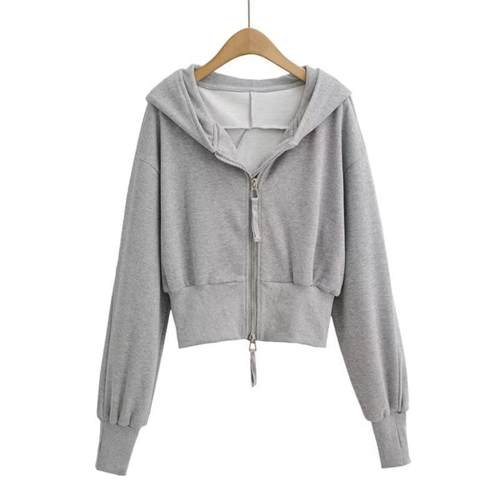 RESLEY™ - Chic Cropped Hooded Zipper Træningsjakke