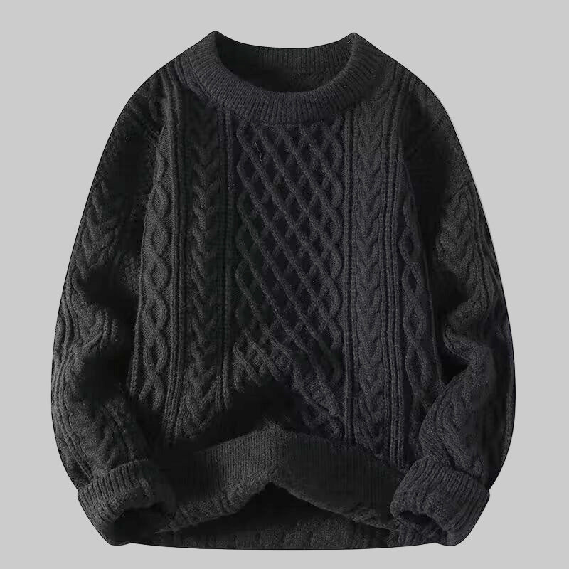VIOLETA™ - Lækkert langærmet rundhalset tekstureret sweater