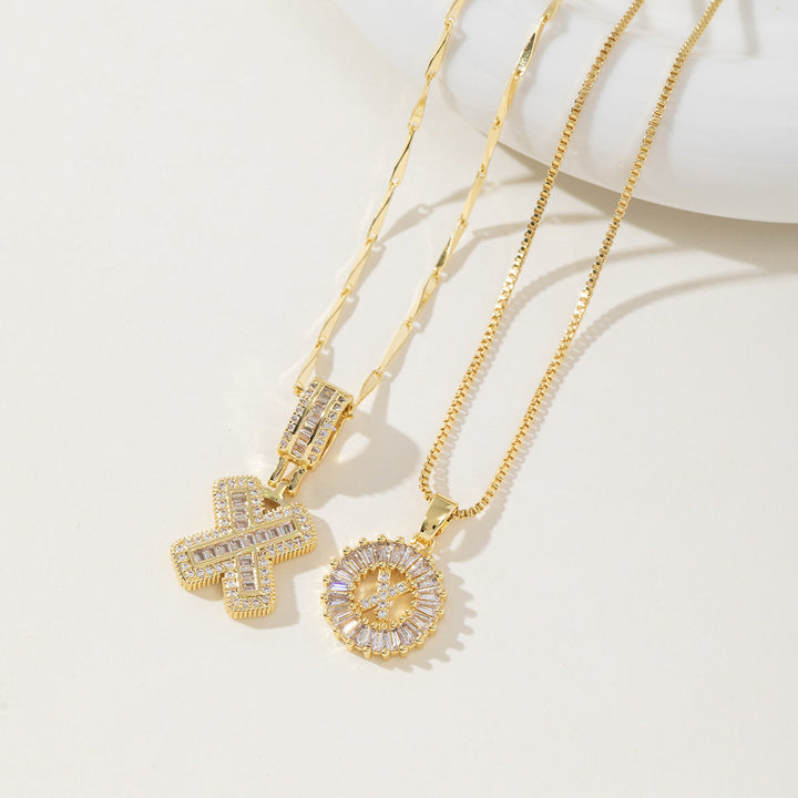 AISHA™ - Elegant 2-Pack Initialer Vedhæng Halskæder