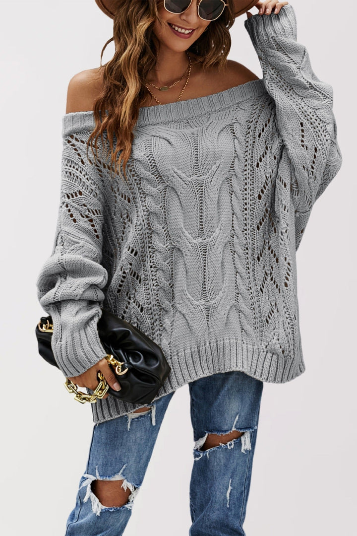 LENNY™ - Chic Off Shoulder Langærmet Sweater