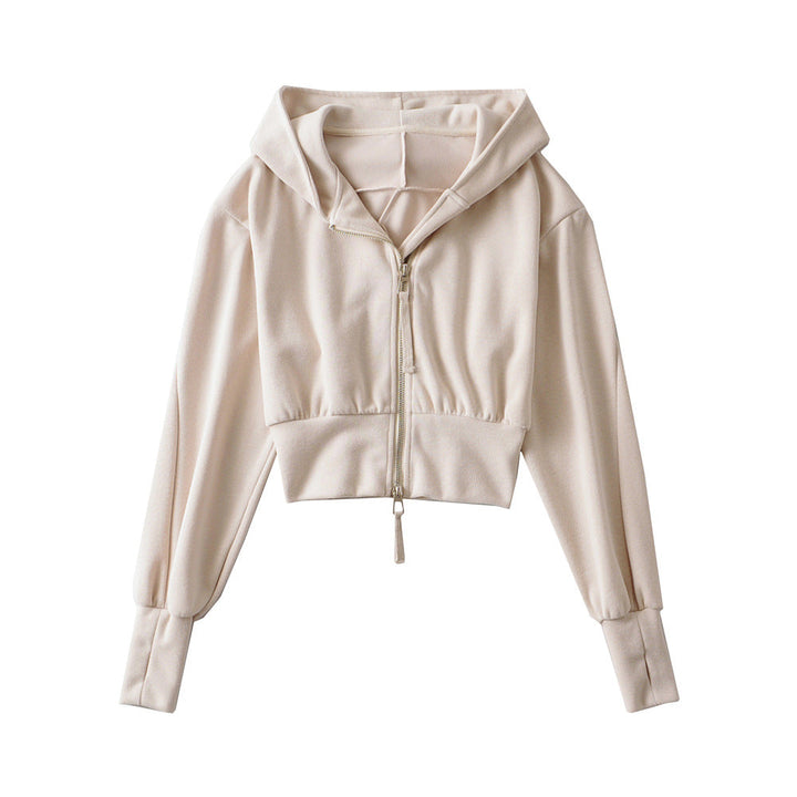 RESLEY™ - Chic Cropped Hooded Zipper Træningsjakke