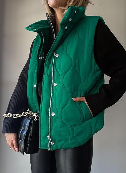 PAMMY™ - Klassisk Puffer Knap Zip Op Krave Vest