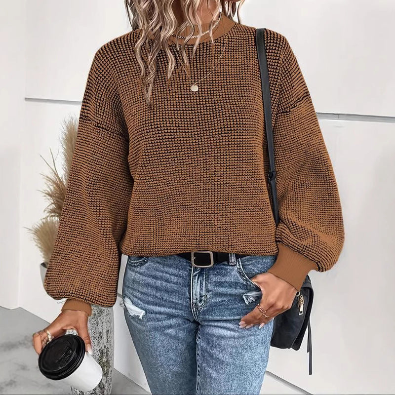 ESTELLA™ - Komfortabel Lantern Langærmet Rund Hals Sweater