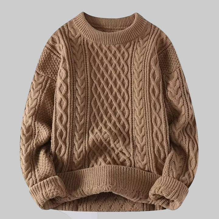 VIOLETA™ - Lækkert langærmet rundhalset tekstureret sweater