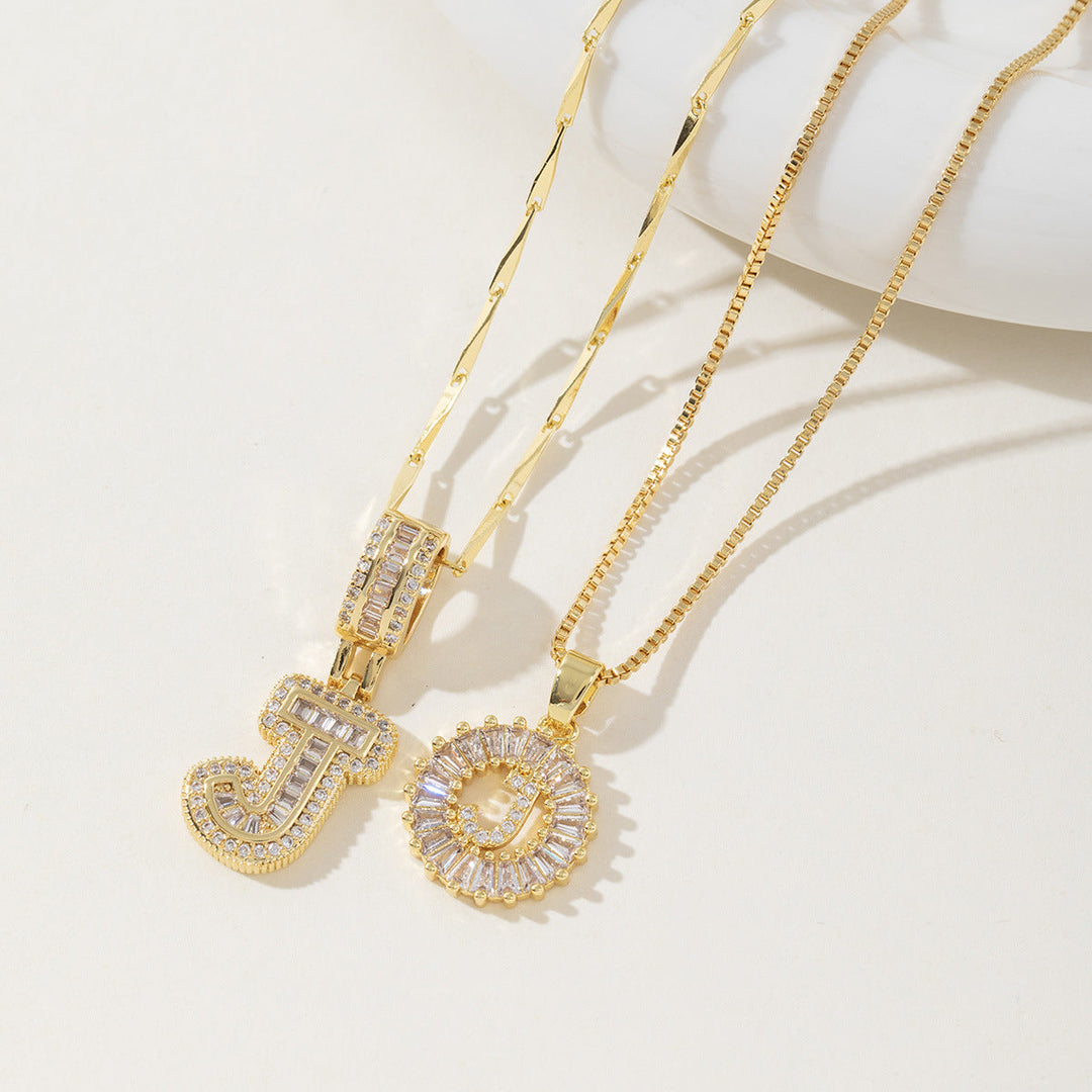 AISHA™ - Elegant 2-Pack Initialer Vedhæng Halskæder