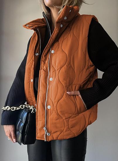 PAMMY™ - Klassisk Puffer Knap Zip Op Krave Vest