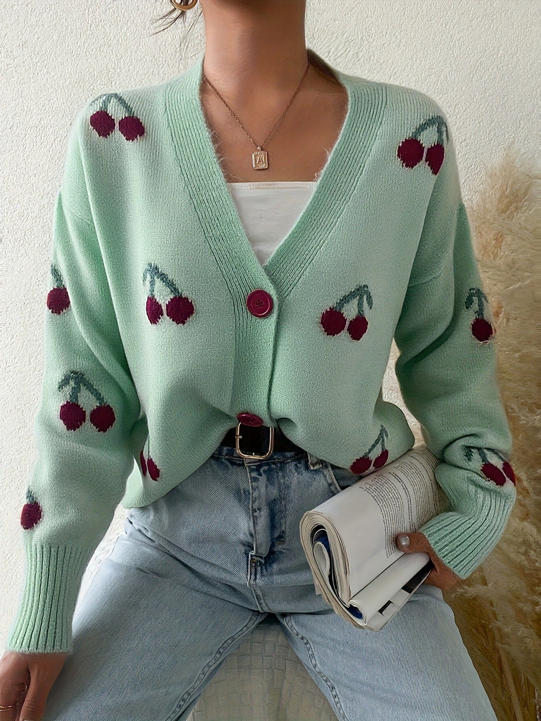 RAINA™ - Chic Knapfront Langærmet Cardigan