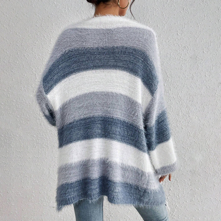 JULIETA™ - Komfortabel Åben Front Langærmet Fuzzy Cardigan