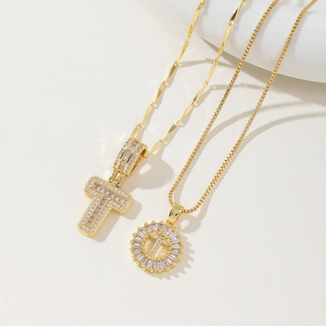 AISHA™ - Elegant 2-Pack Initialer Vedhæng Halskæder