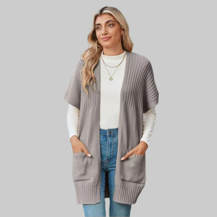 BREE™ - Letvægts Åben-Front Strik Cardigan