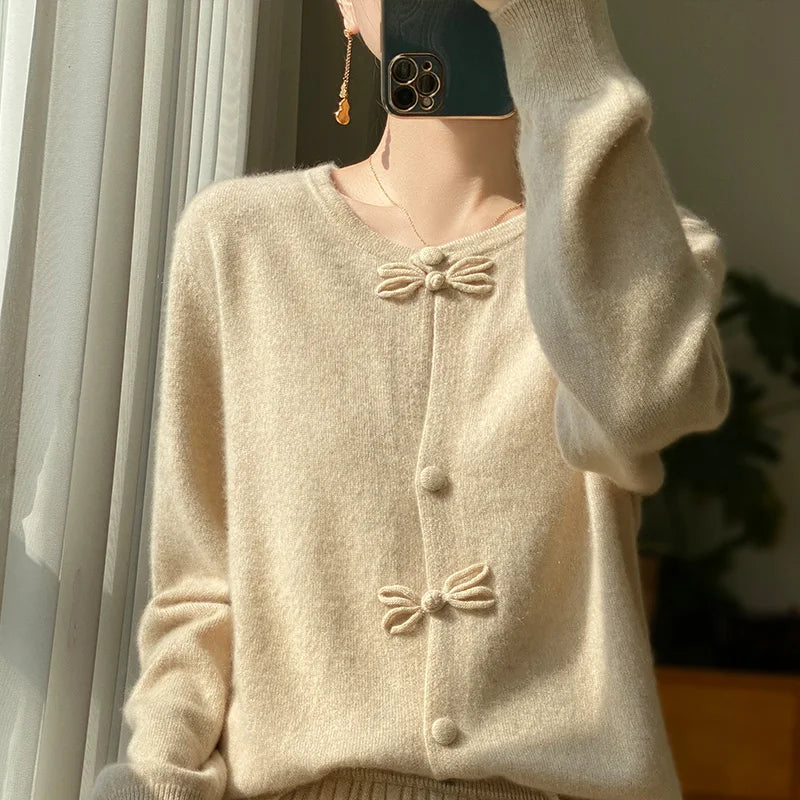 BELLA™ - Chic Sløjfe Cardigan