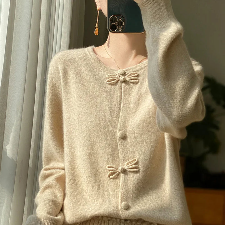 BELLA™ - Chic Sløjfe Cardigan
