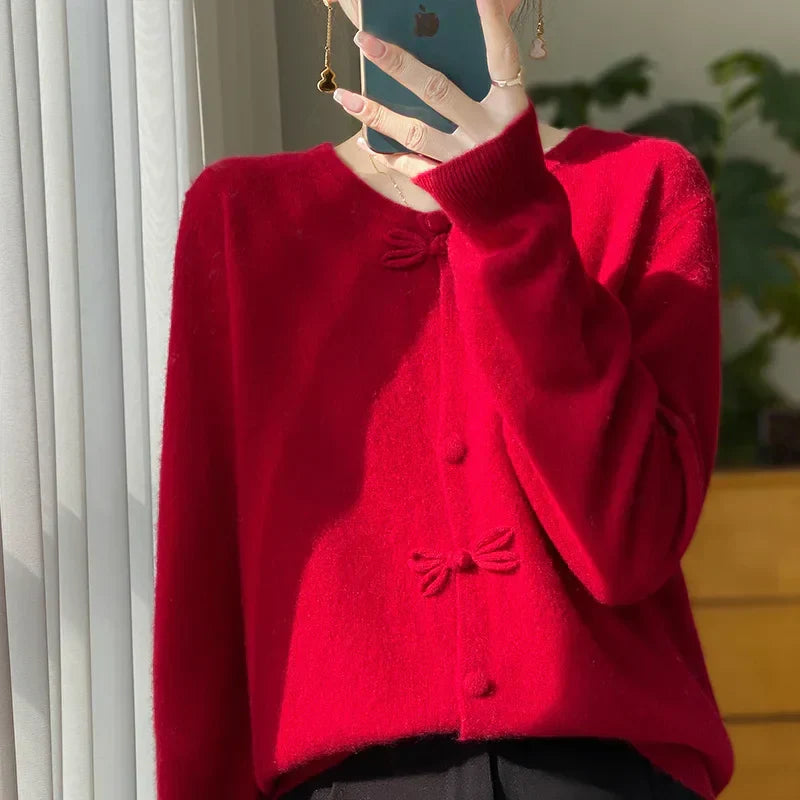 BELLA™ - Chic Sløjfe Cardigan