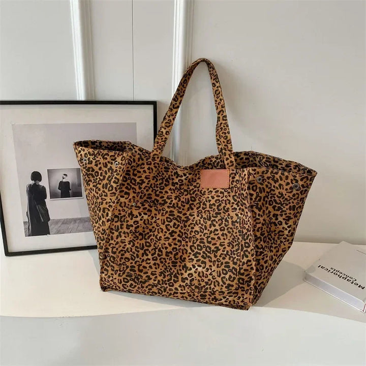ODILE™– Ubesværet Chic Leopard Tote Taske