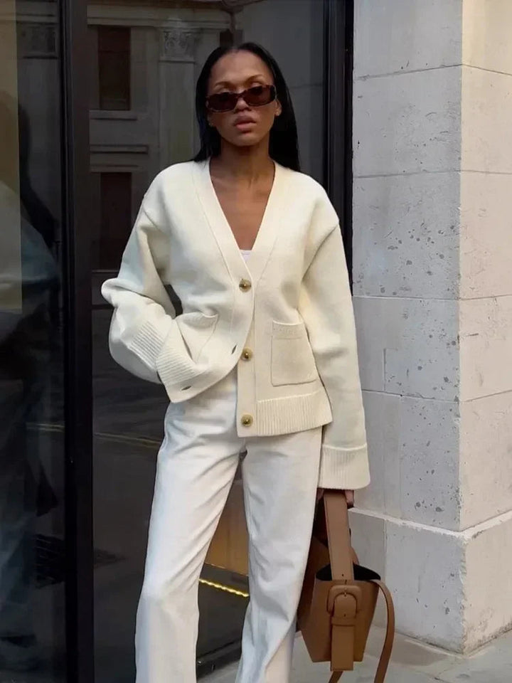 JULIETTE™ - V-Hals Strikket Cardigan