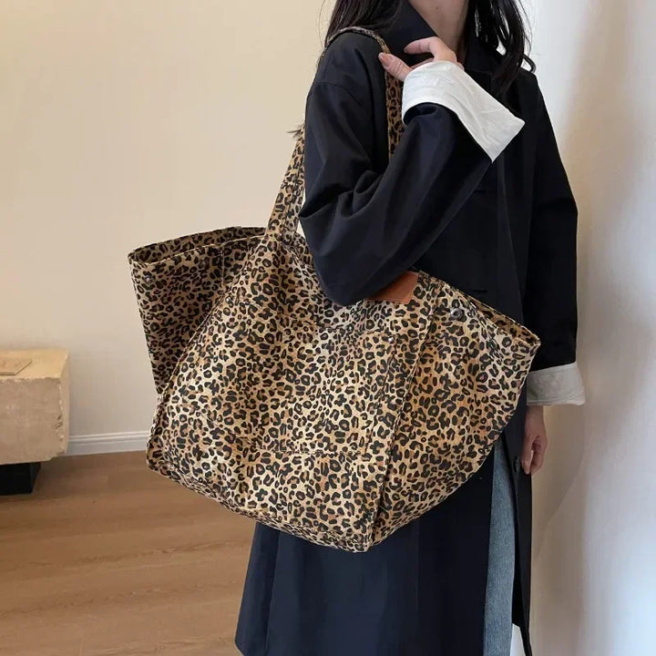 ODILE™– Ubesværet Chic Leopard Tote Taske