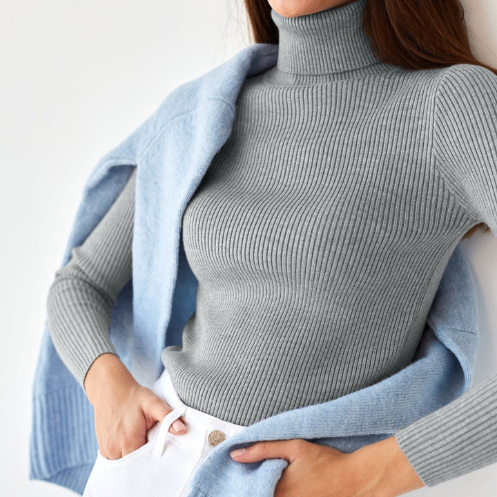MAEVA™ - Ribbede Turtleneck Sweater