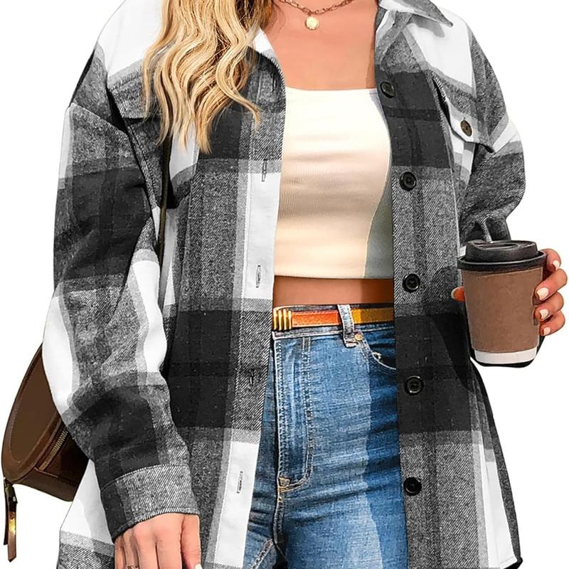 BRIGID™ - Stilfuld Plus-Size Shacket