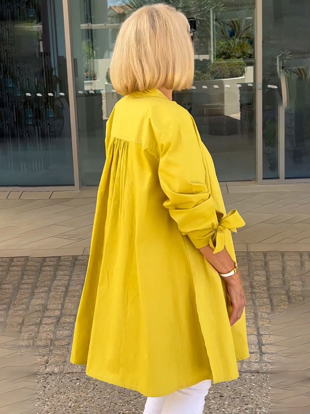 CÉLINA™ - Klassisk Lang Skjortejakke