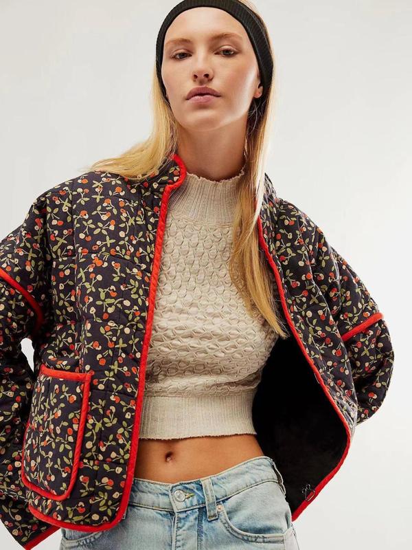 SALENTINE™ - Chic Print Style Langærmet Jakke