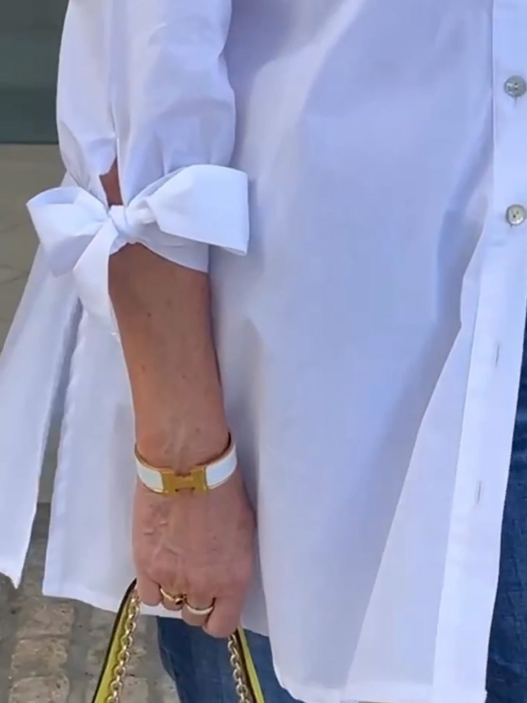 CÉLINA™ - Klassisk Lang Skjortejakke