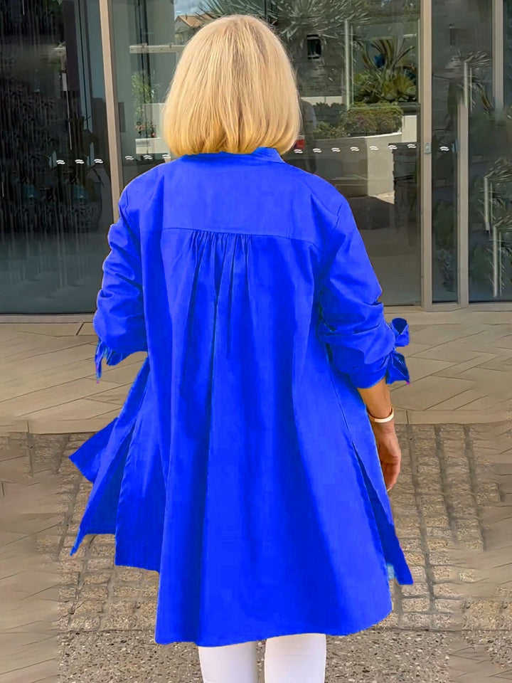 CÉLINA™ - Klassisk Lang Skjortejakke