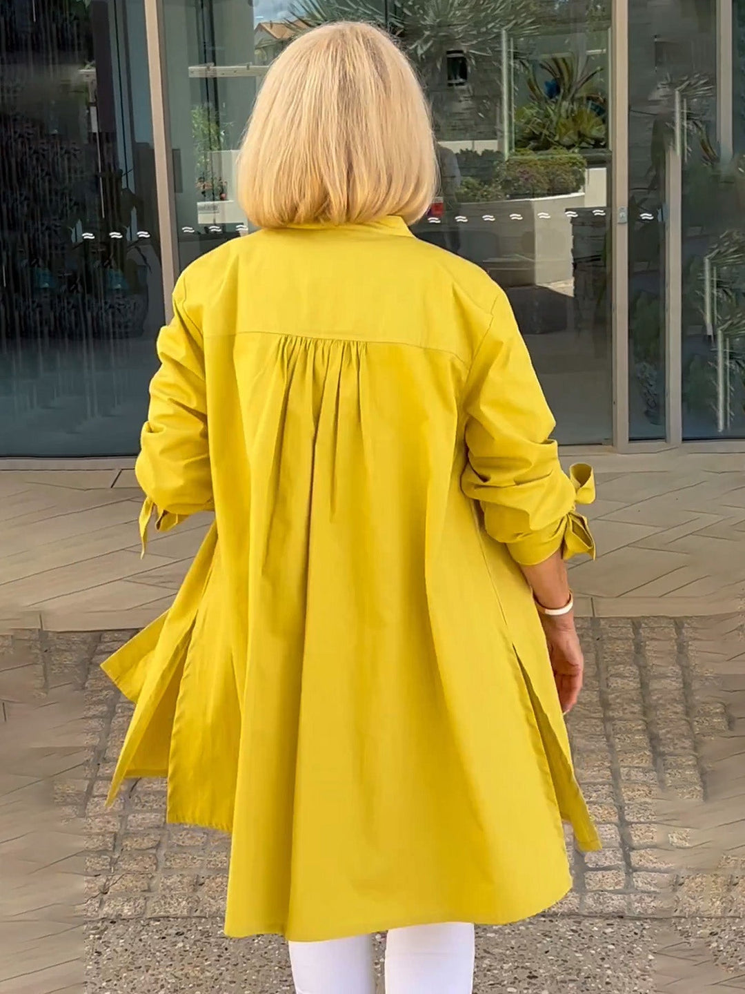 CÉLINA™ - Klassisk Lang Skjortejakke