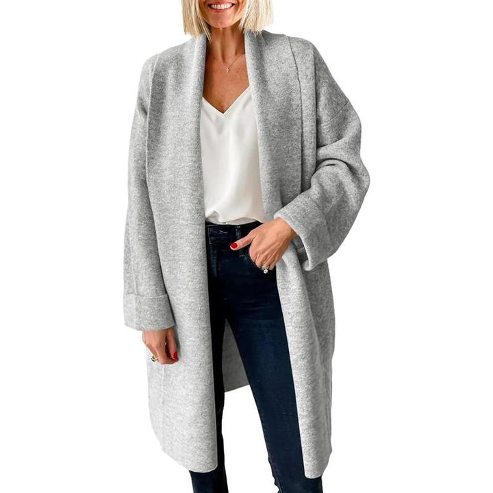 OLIVIENE™ - Komfortabel Chunky Åben Front Oversized Lang Cardigan