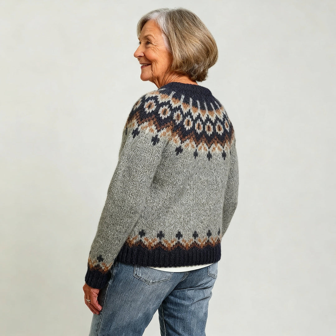 Heidi™ - Klassisk striktrøje lavet af islandsk fåreuld
