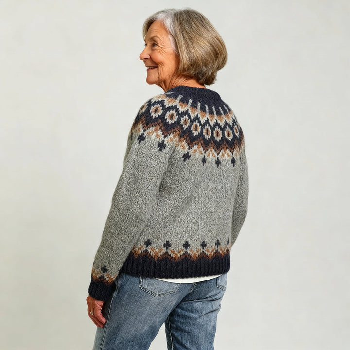 Heidi™ - Klassisk striktrøje lavet af islandsk fåreuld