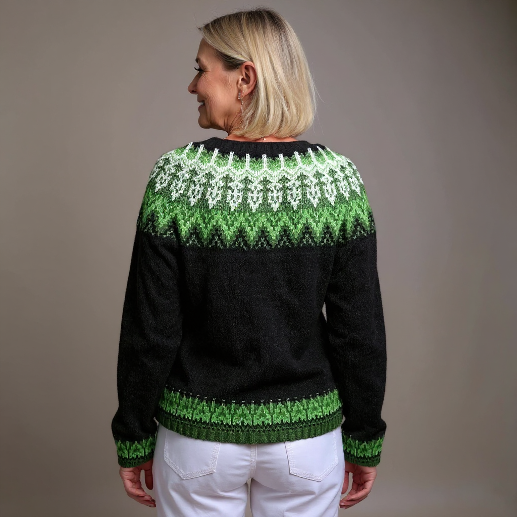 Raili™ - Retro Islandske Uld Cardigan