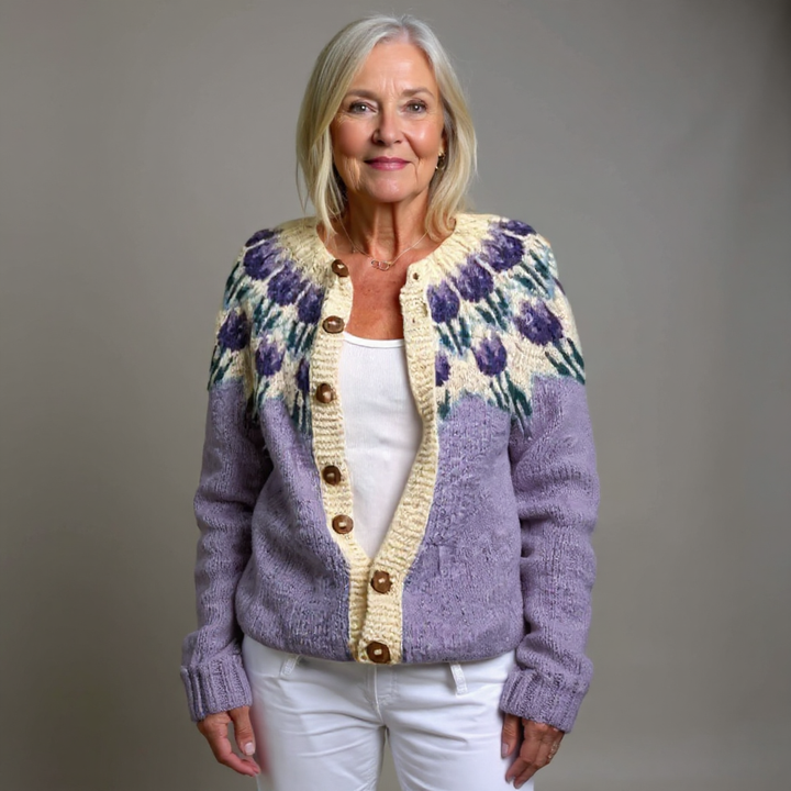 Pirjo™ - Klassisk islandsk uld cardigan