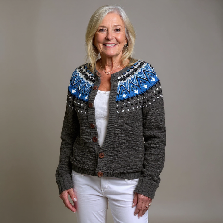 Krista™ - Retro Islandsk Uld Cardigan