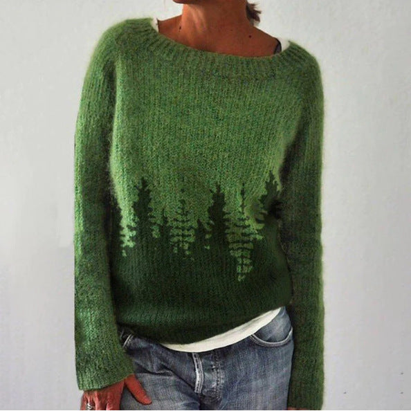 LAURIE™ - Skov Strikket Sweater